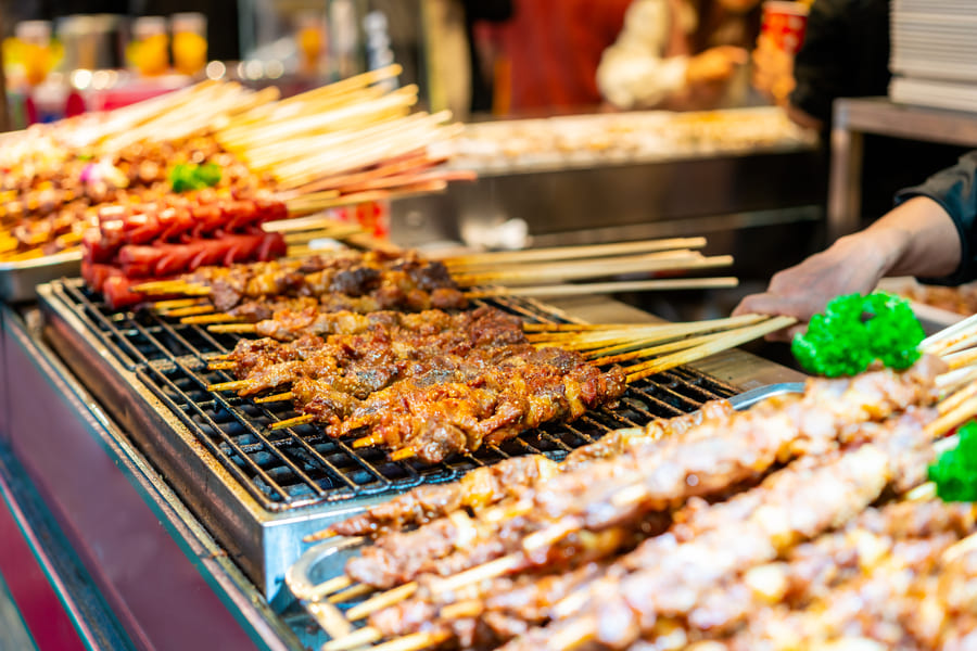comida tradicional callejera en China